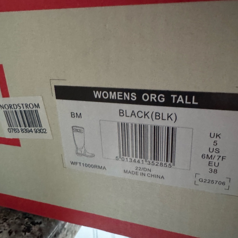 Hunter Women's Black Tall Rain Boots